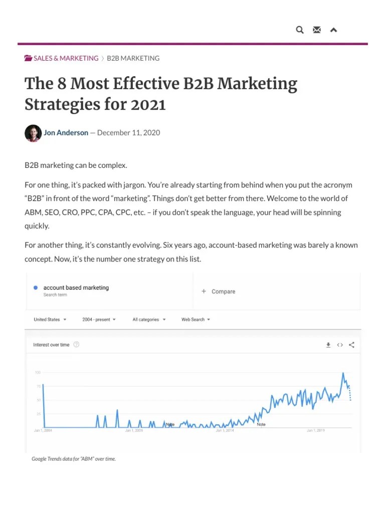 The 8 Most Effective B2B Marketing Strategies For 2021 - Business 2 ...
