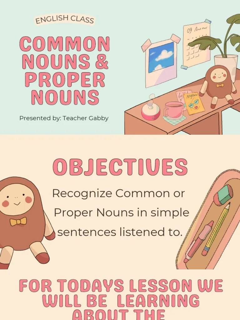 Common Nouns And Proper Nouns | PDF | Noun | Semantic Units