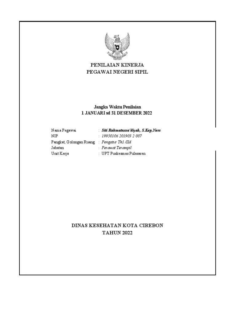 BKD - EDITED SKP PermenPAN RB Nomor 6 Tahun 2022 (All) Aisyah | PDF
