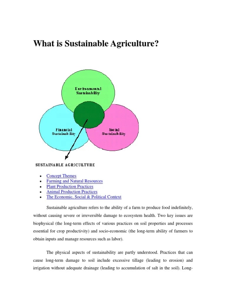 Sustainable Agriculture | PDF | Agriculture | Sustainable Agriculture