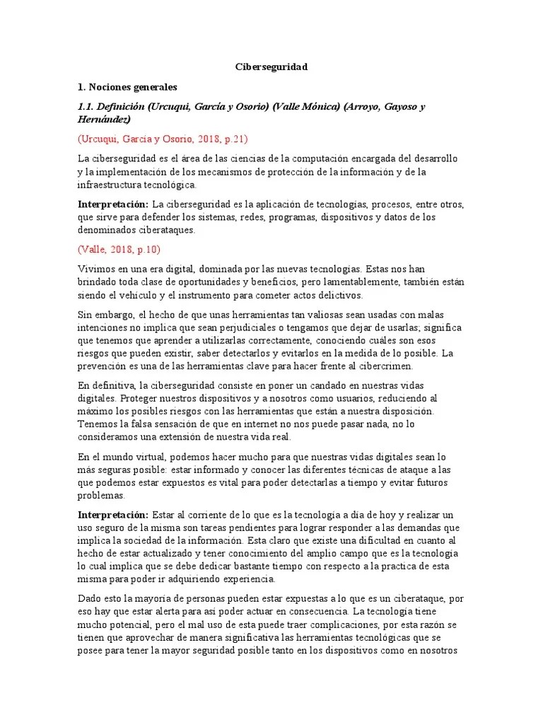 Fundamentos De La Ciberseguridad: Definición, Objetivos Y Pilares | PDF | Autenticación | Seguridad