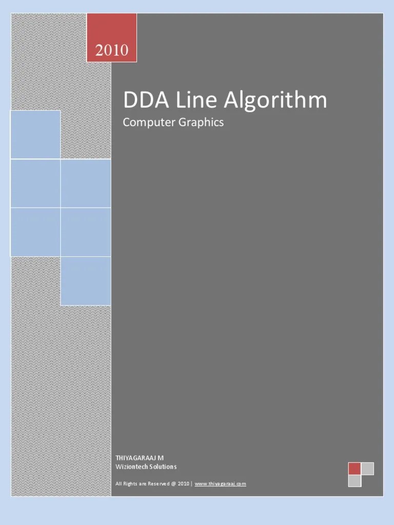 DDA Line Algorithm | PDF | Line (Geometry) | Equations