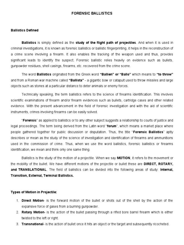 Forensic Ballistics | PDF | Firearms | Gun Barrel