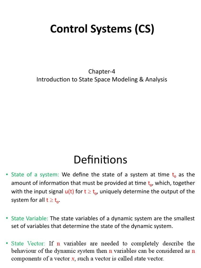 Chapter-4 (State Space Representation) | PDF | Mathematics | Applied ...