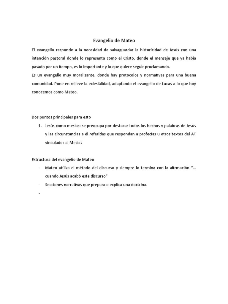 Evangelio De Mateo | PDF