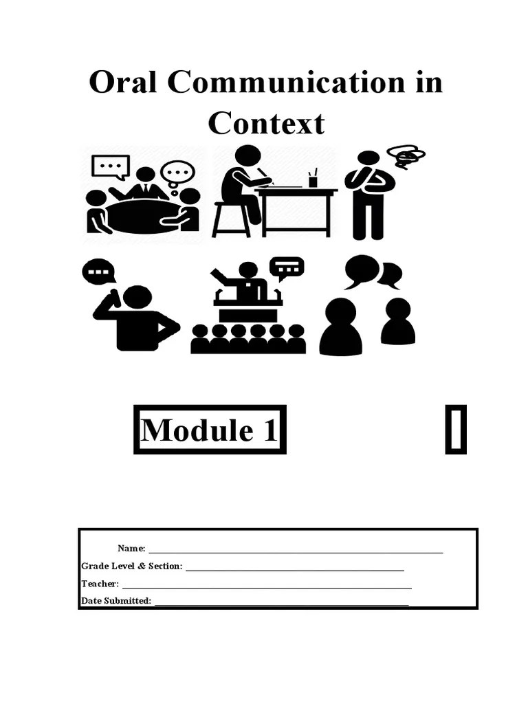 Oral Communication Module 1 (2021-2022) | PDF | Communication | Experience