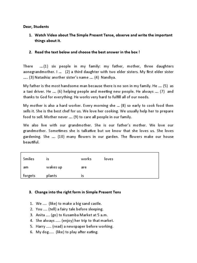 English Assignment Class 7 | PDF