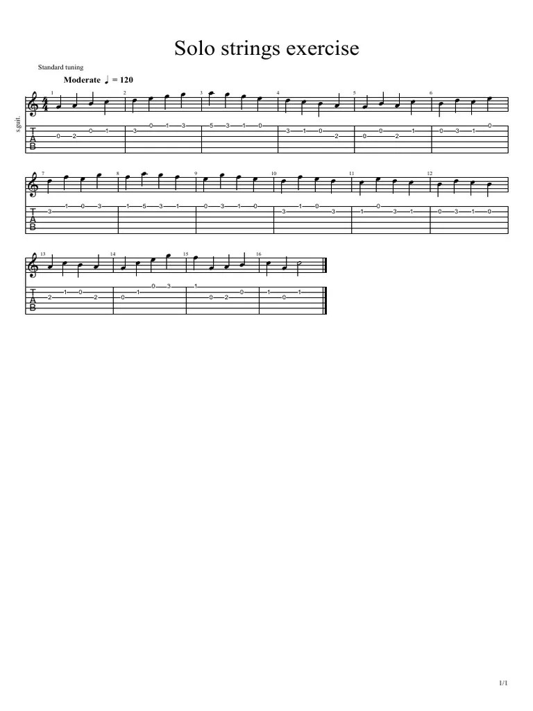 006 - Solo Strings Exercise | PDF | European Musical Instruments | Chordophones