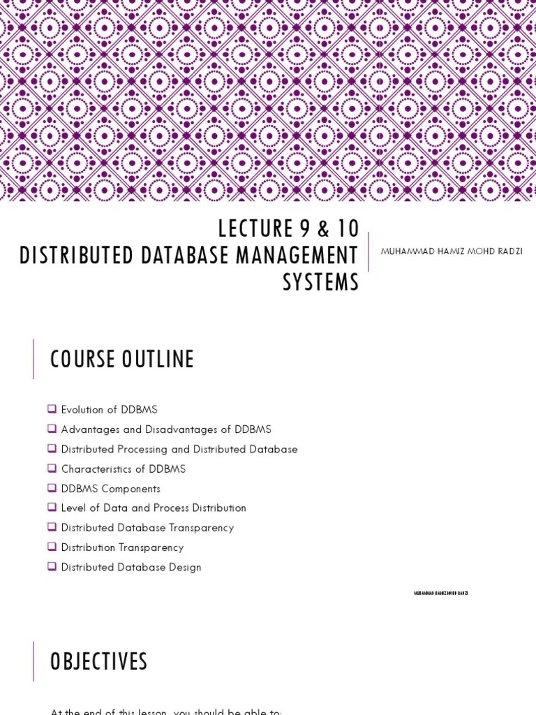 Chapter 6 - Distributed Database Management Systems | PDF | Databases ...
