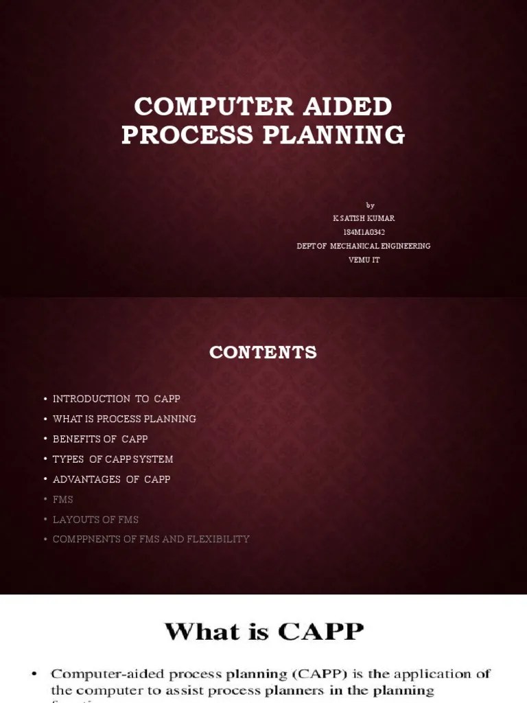 Computer Aided Process Planning | PDF