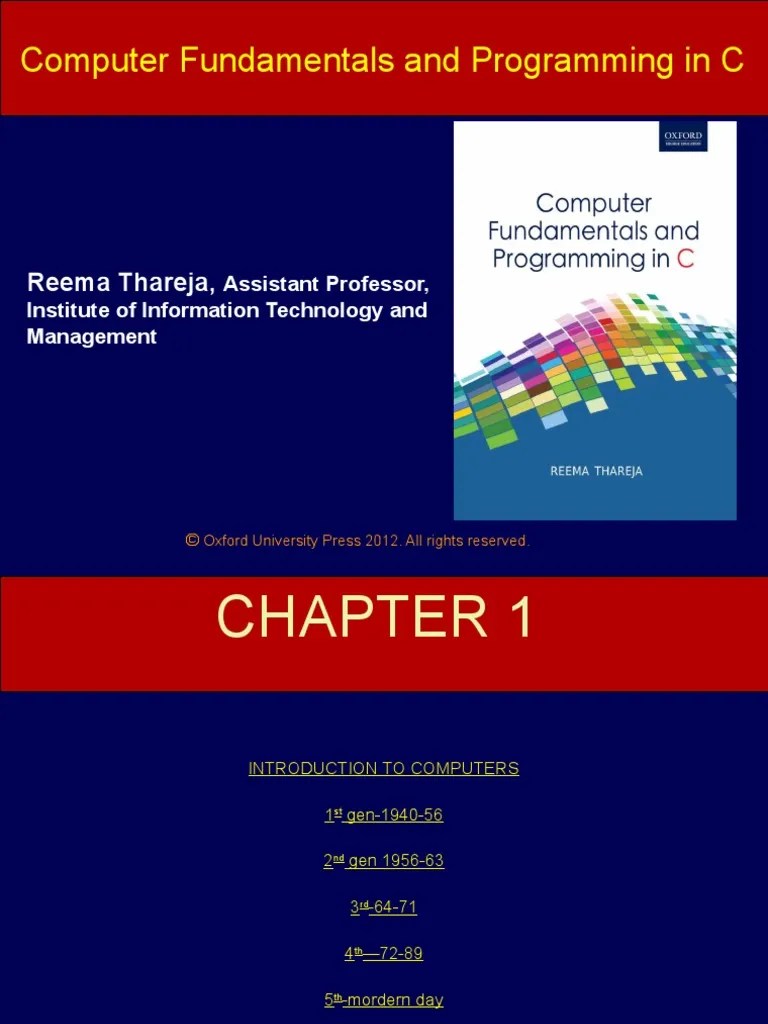 Ch-1-Introduction To Computers | PDF | Operating System | Computer Data ...