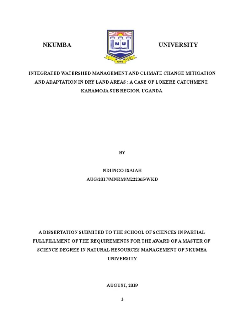 Watershed Management And Climate Change Management | PDF | Climate Resilience | Climate Change