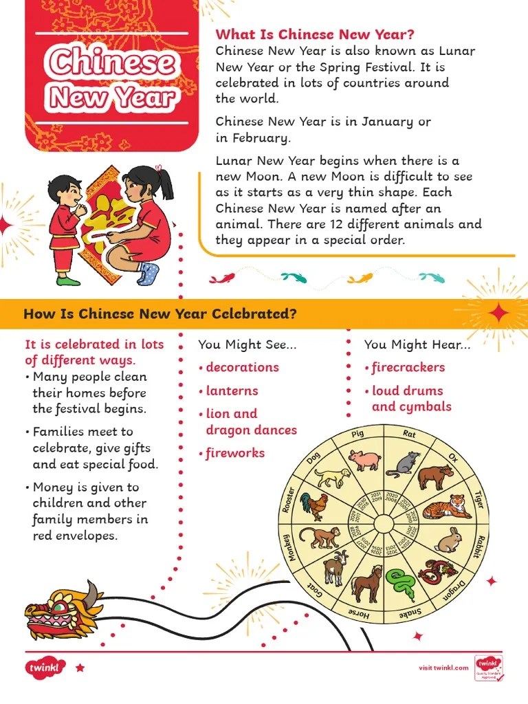 Ks1 Chinese New Year Differentiated Reading Comprehension Activity | PDF | China | World Politics