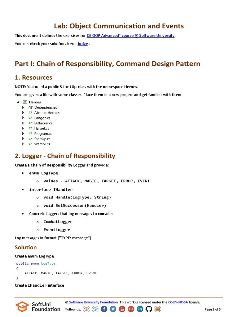 CSharp OOP Advanced Communication And Events Lab | PDF | Product ...