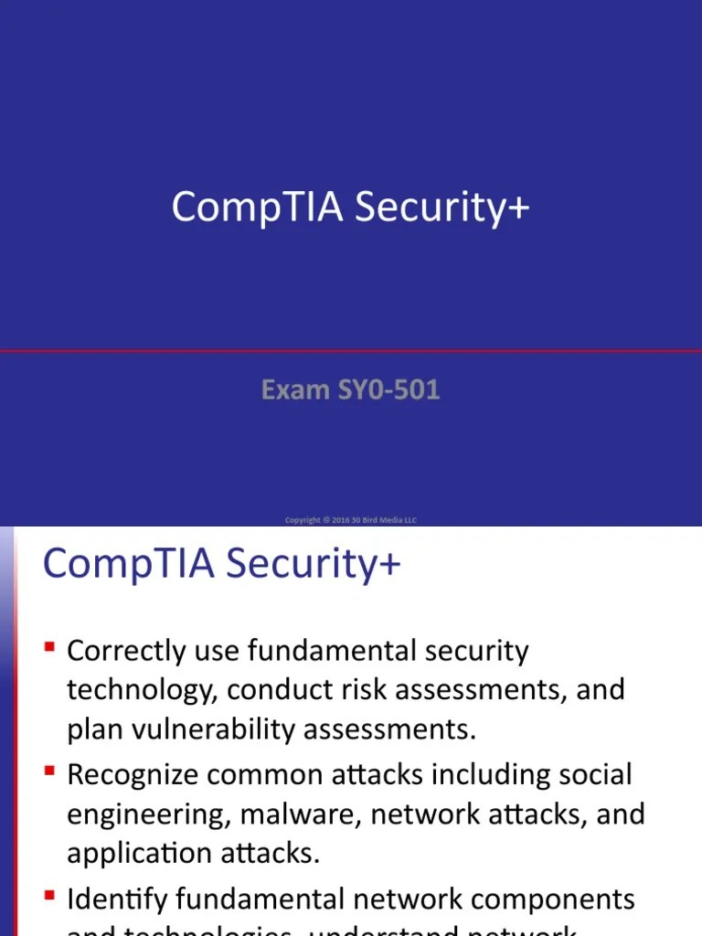 CompTIA Security Plus 501 | PDF | Cryptography | Malware