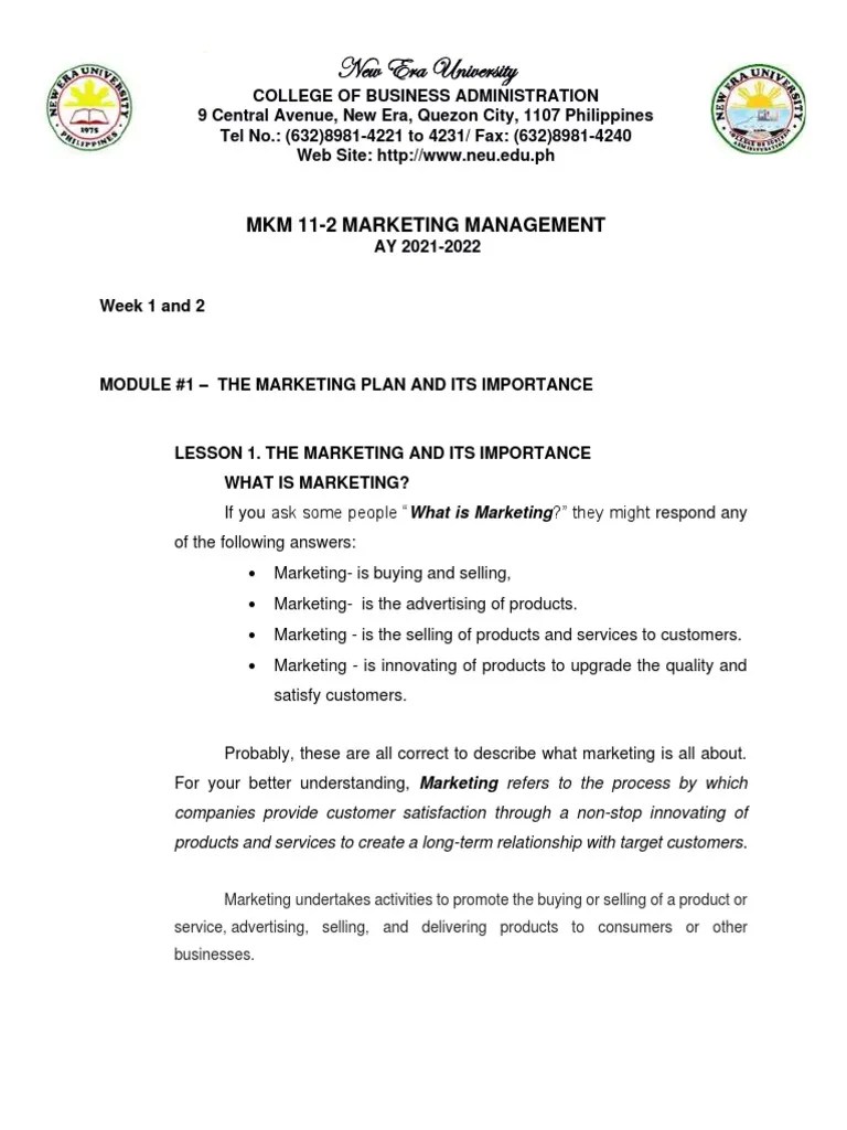 Marketing Management Module 1 | PDF | Marketing | Market Segmentation