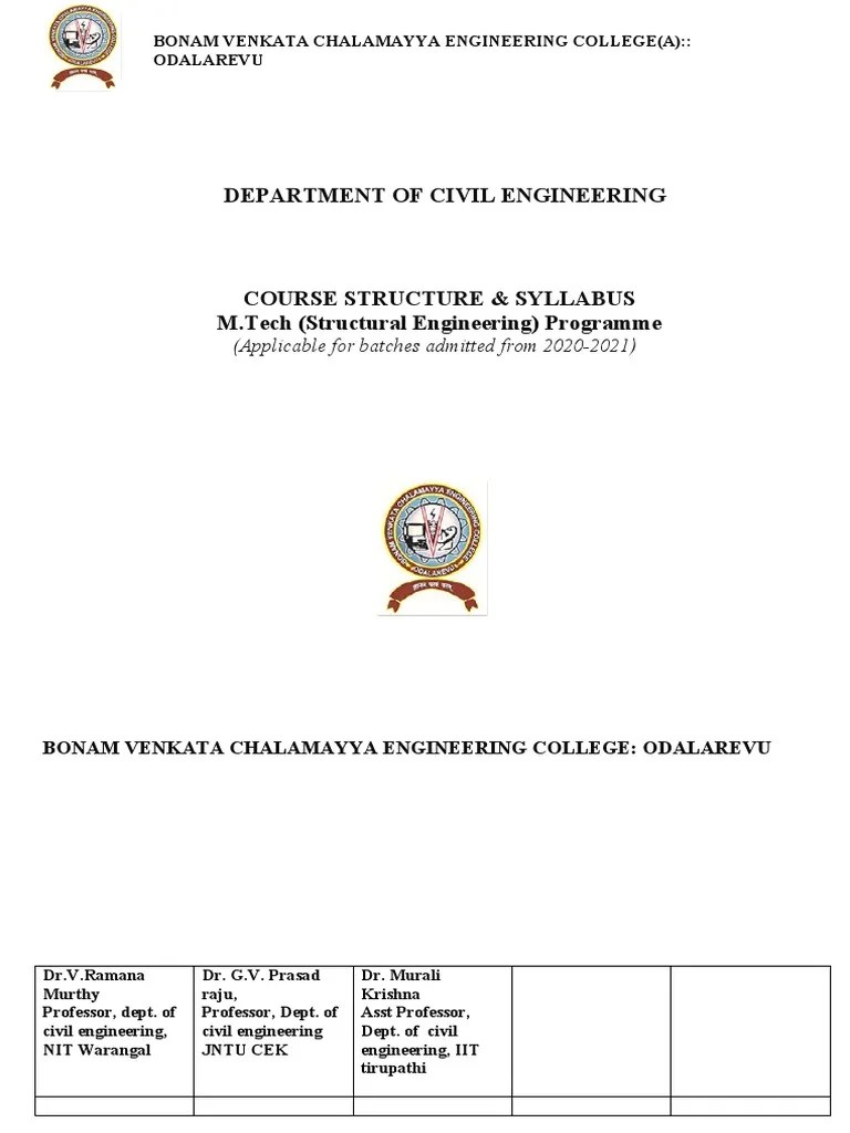 M. Tech Structural Engineering | Download Free PDF | Stress (Mechanics ...