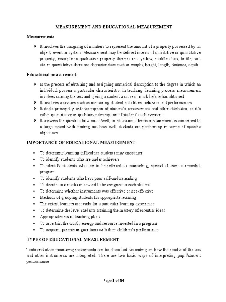 Measurement, Evaluation And Research | PDF | Level Of Measurement | Validity (Statistics)