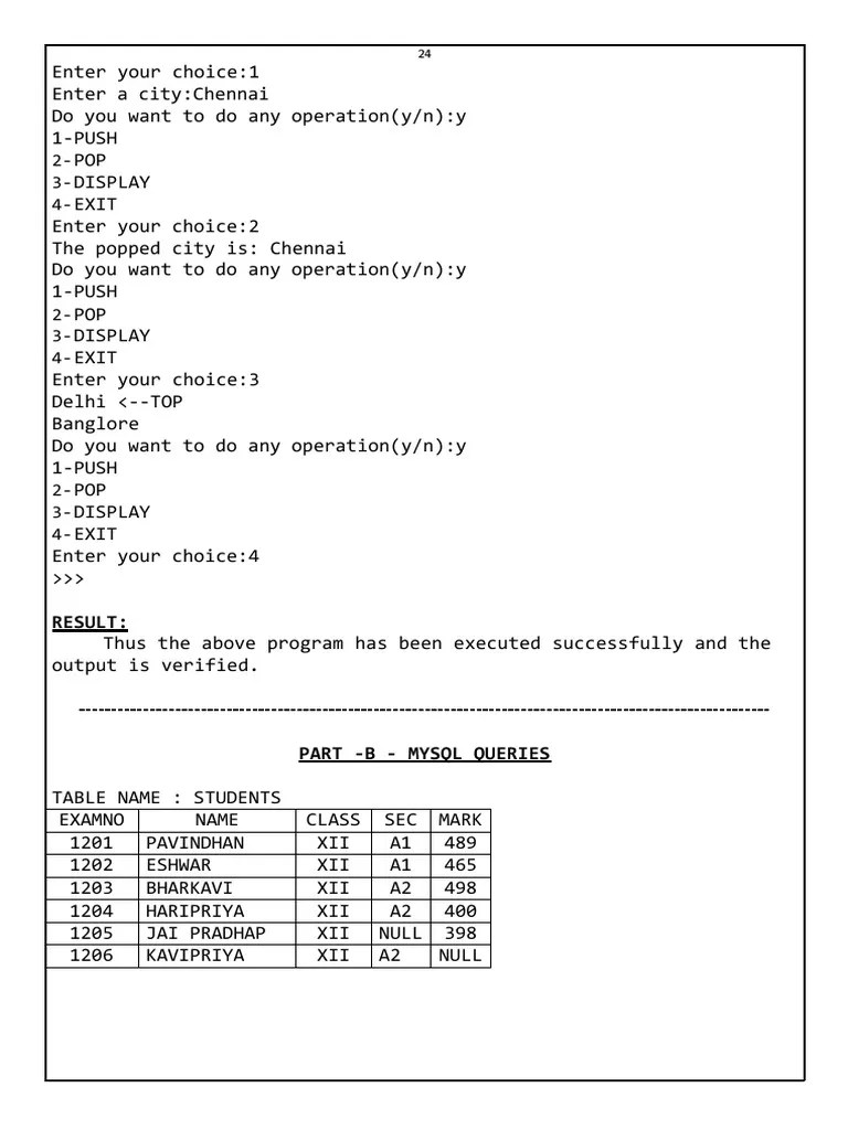 Mysql Lab Programs | Download Free PDF | Computer Programming | Databases