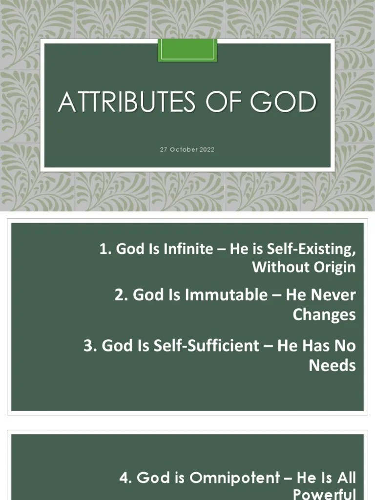Attributes Of God | PDF