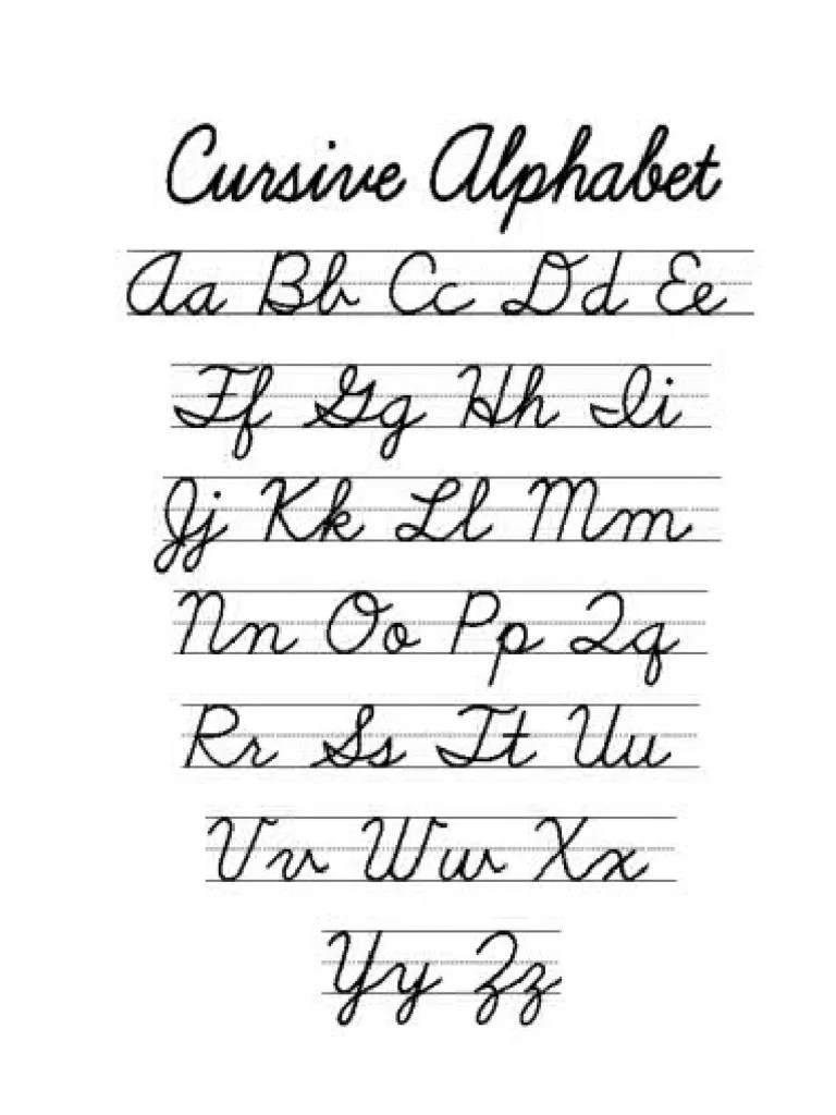 Cursive letters