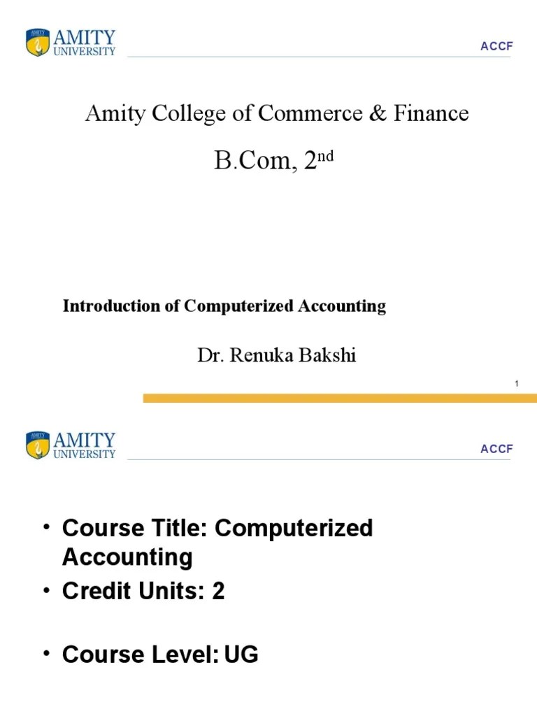 Introduction Of Computerized Accounting | PDF | Microsoft Excel | Databases