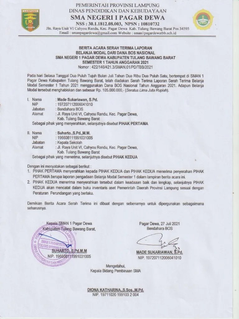 Berita Acara Aset | PDF