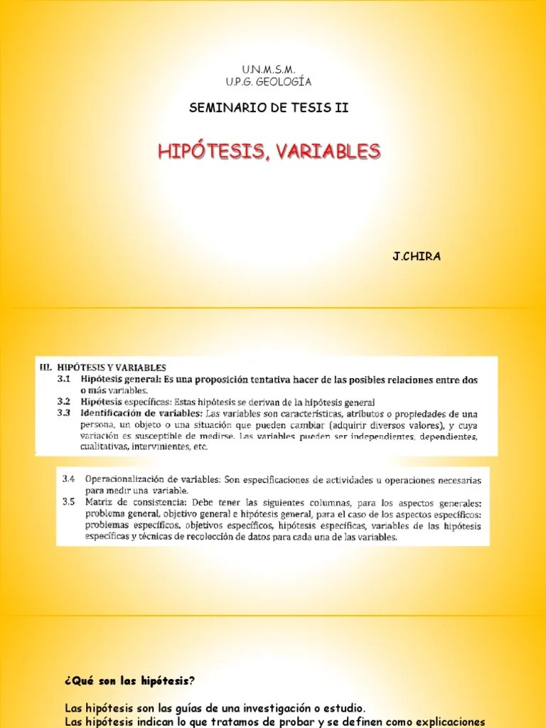 Hipótesis Y Variables | PDF | Hipótesis | Ciencia Cognitiva