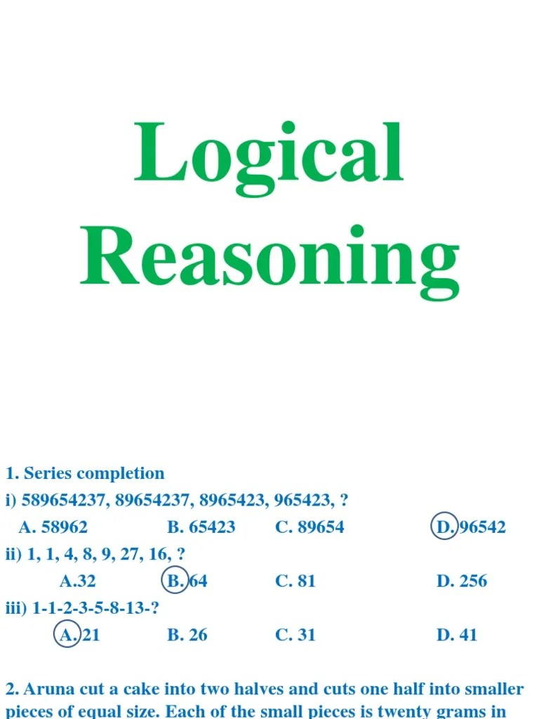 Logical Reasoning | PDF
