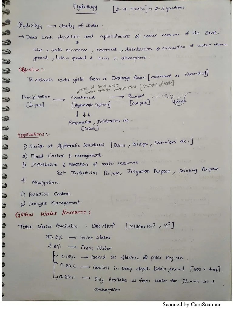 Hydrology Notes | PDF