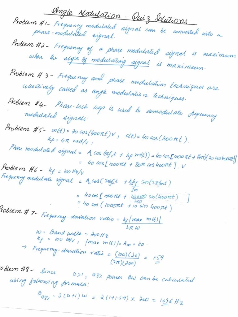 Angle Modulation | PDF