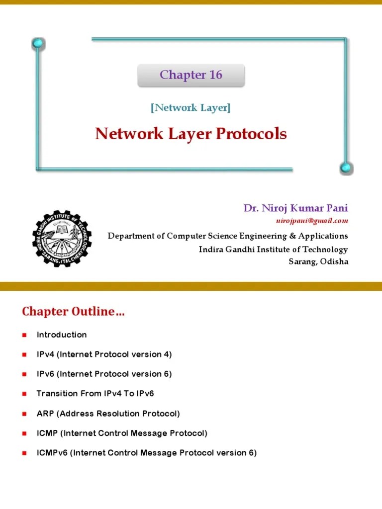 Chapter 16 - Network Layer Protocols | PDF | I Pv6 | Internet Protocols