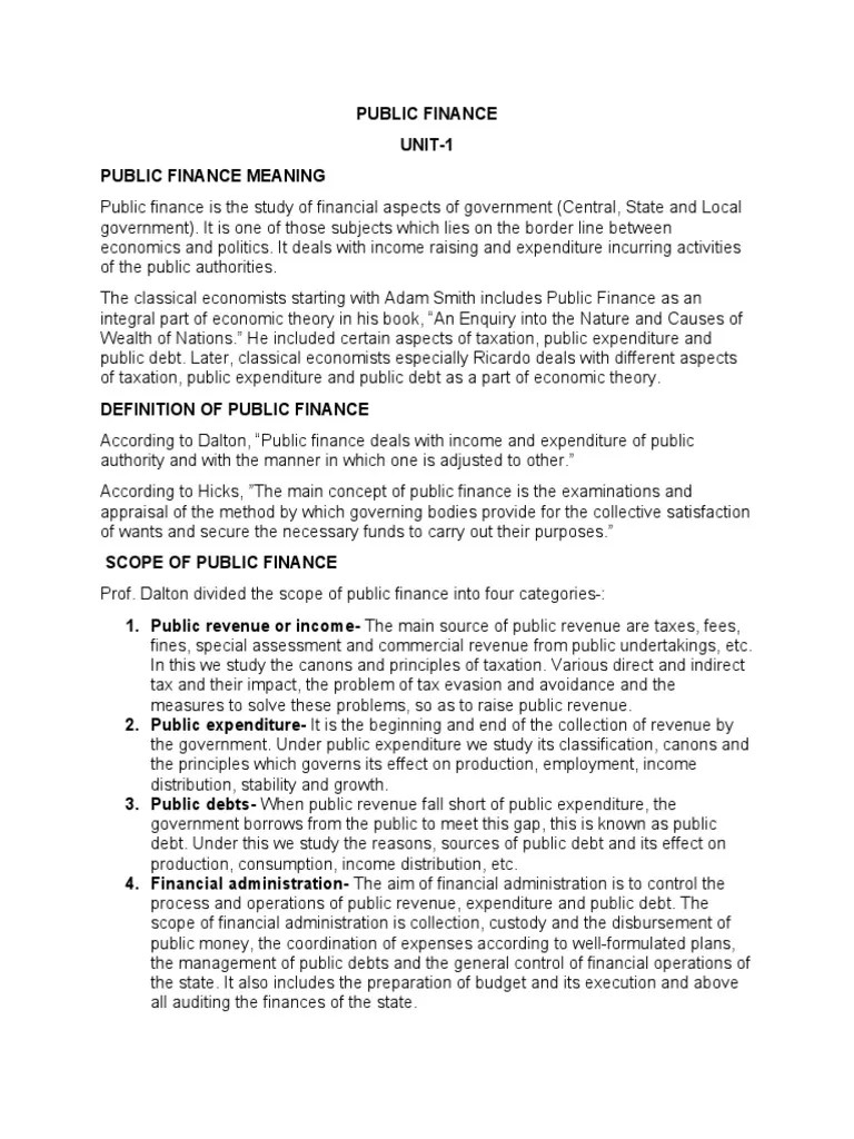 Public Finance | PDF | Public Finance | Goods