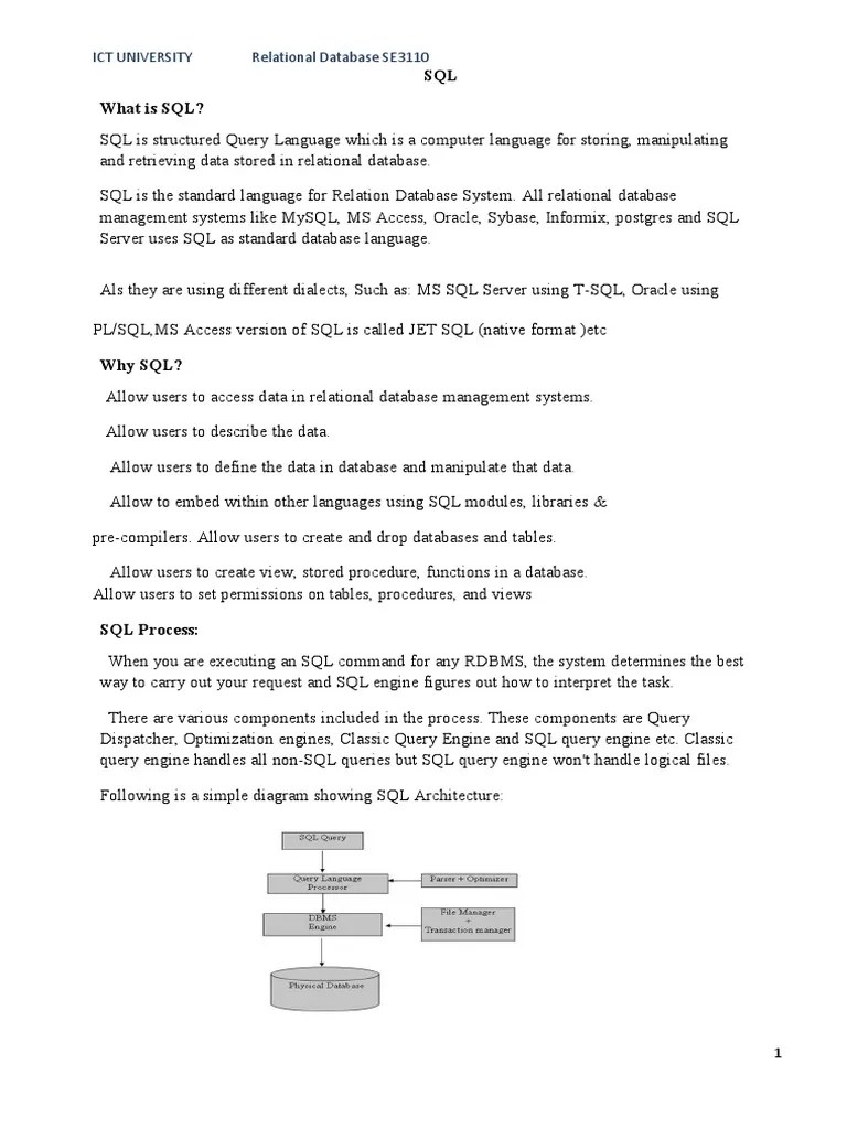 An In-Depth Guide To SQL: Structured Query Language Fundamentals And ...