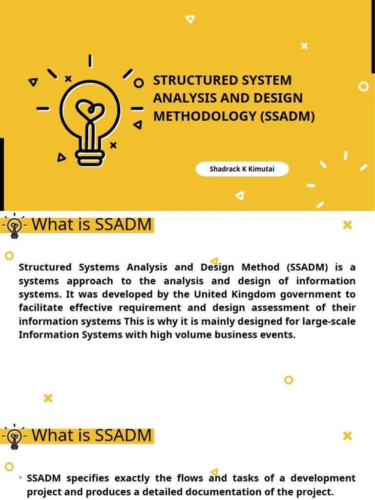 Structured System Analysis And Design Methodology | PDF | Feasibility Study | Information Technology