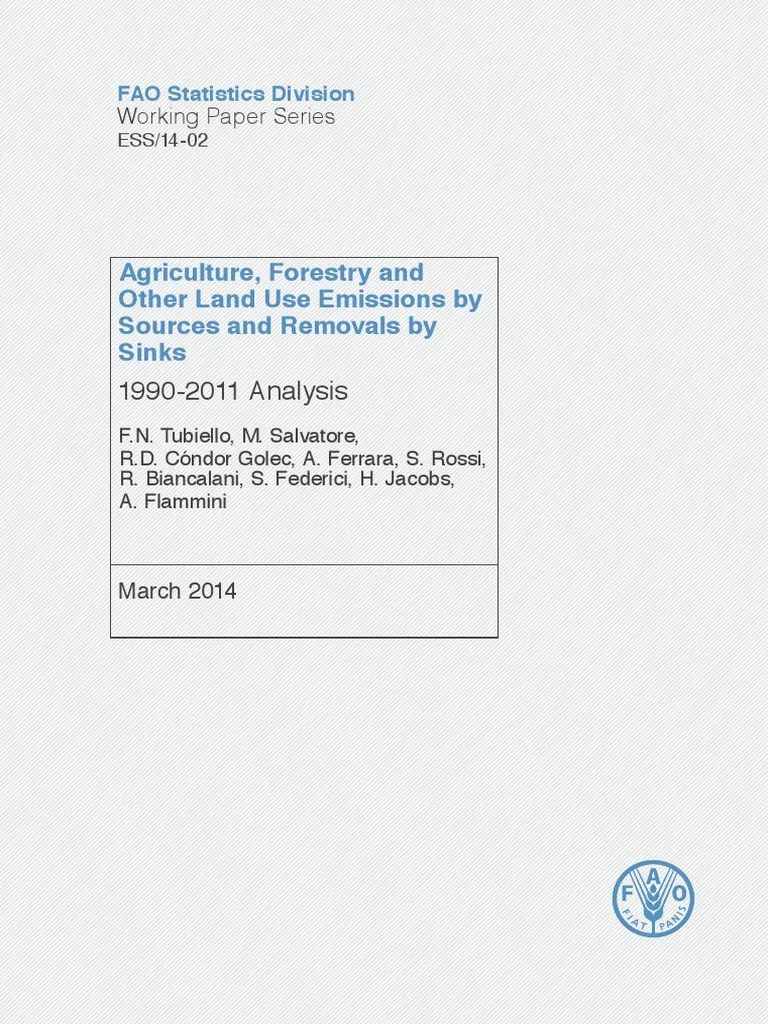 Agriculture, Forestry And Other Land Use Emissions By Sources And Removals By Sinks | PDF ...