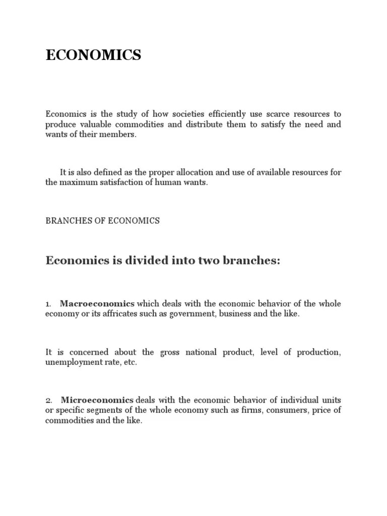 Economics | PDF | Supply (Economics) | Supply And Demand