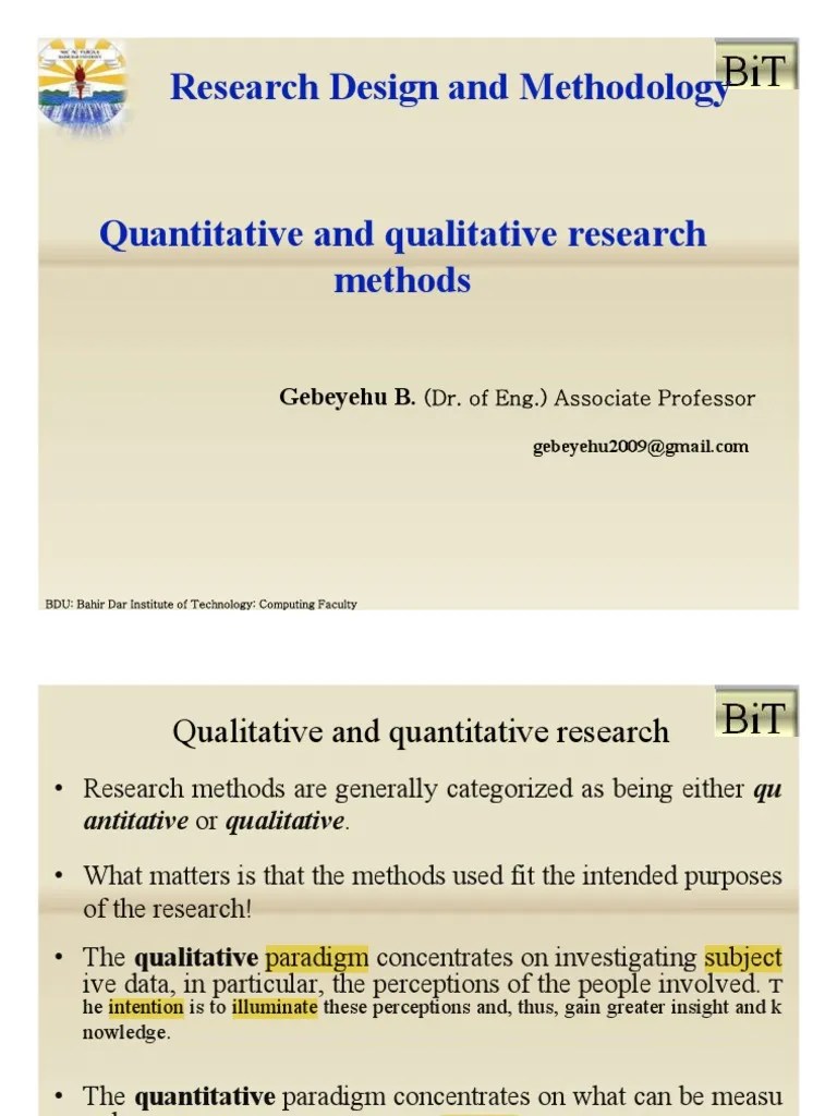 Part 5 - Quantitative And Qualitative Research Methods | PDF ...