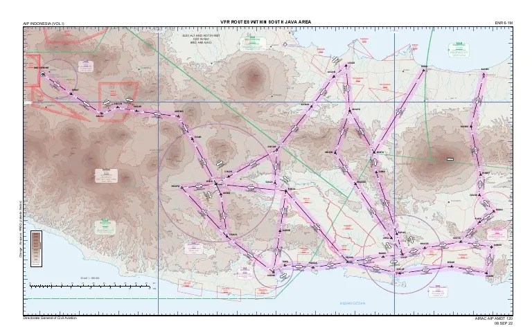 VFR Route South Java Area (AMDT 120 Tahun 2022) | PDF