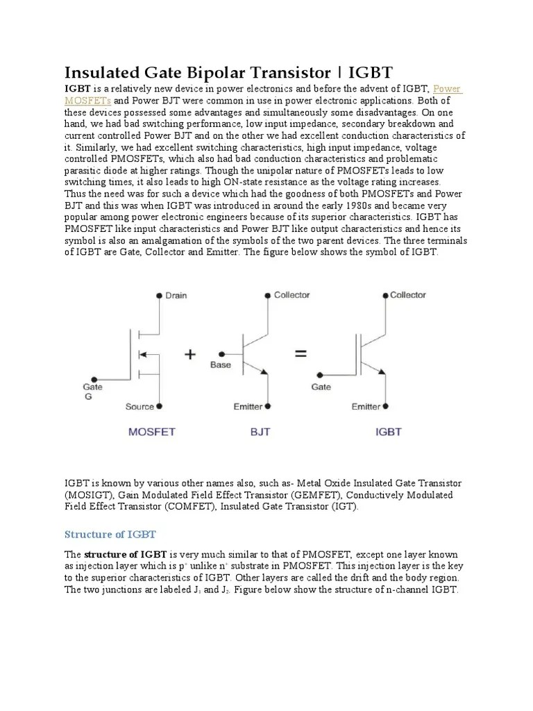 Insulated Gate Bipolar Transistor | PDF | Bipolar Junction Transistor ...