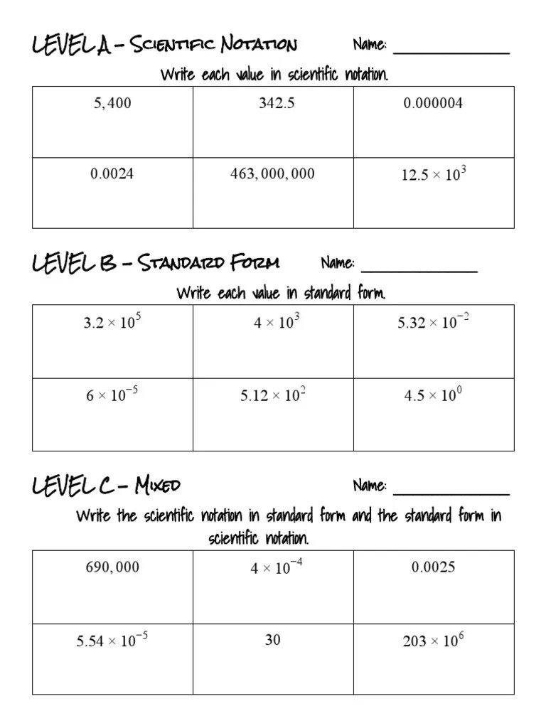 Operationswith Scientific Notation | PDF