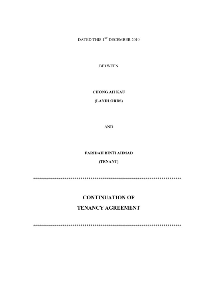 Tenancy Agreement | PDF | Leasehold Estate | Landlord
