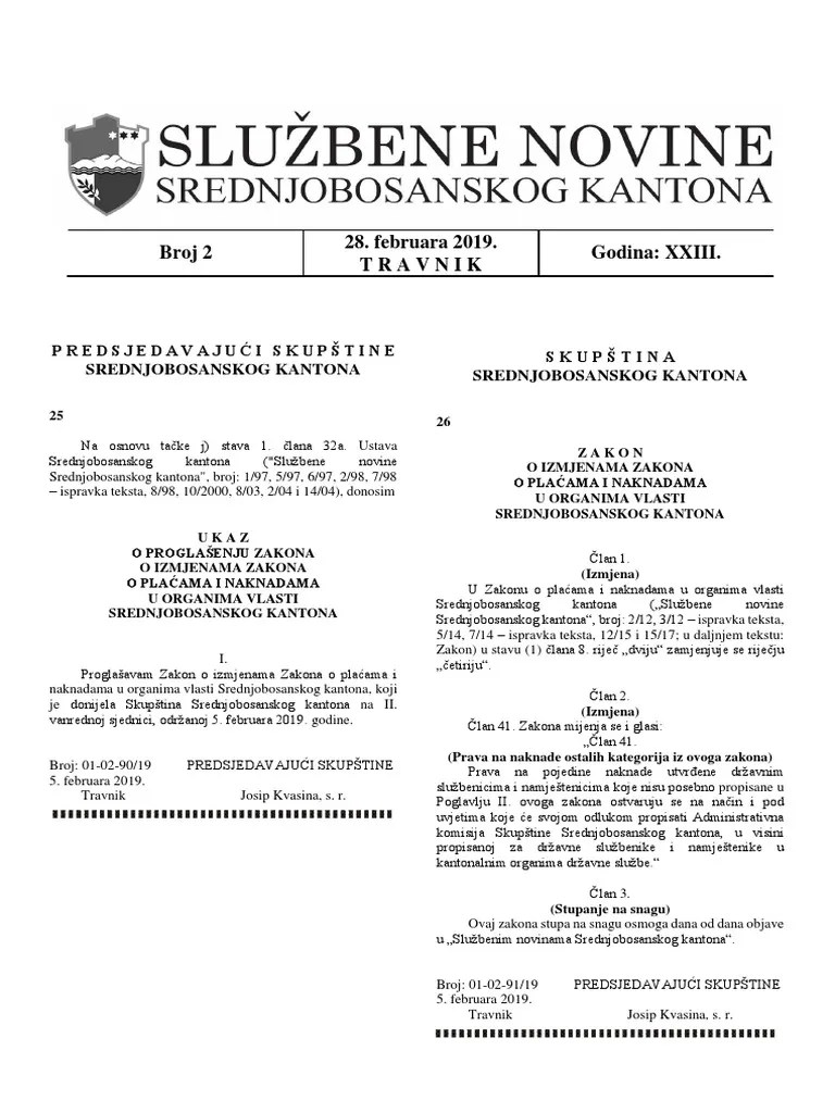 Sluzbene Novine SBK Br.2 | PDF