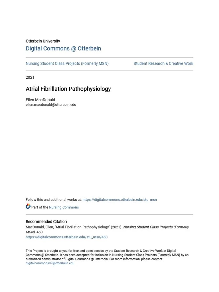 Otterbein Nursing Student Research On Atrial Fibrillation ...