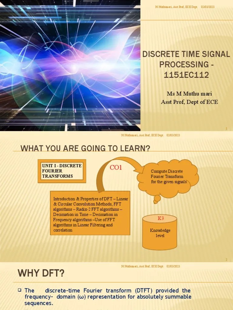 1 - DFT & Idft | PDF | Discrete Fourier Transform | Digital Signal ...