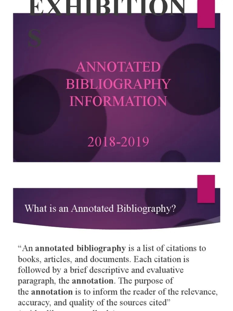 G. Annotated Bibliography PPT Guide Advisory 19 | PDF | Citation ...