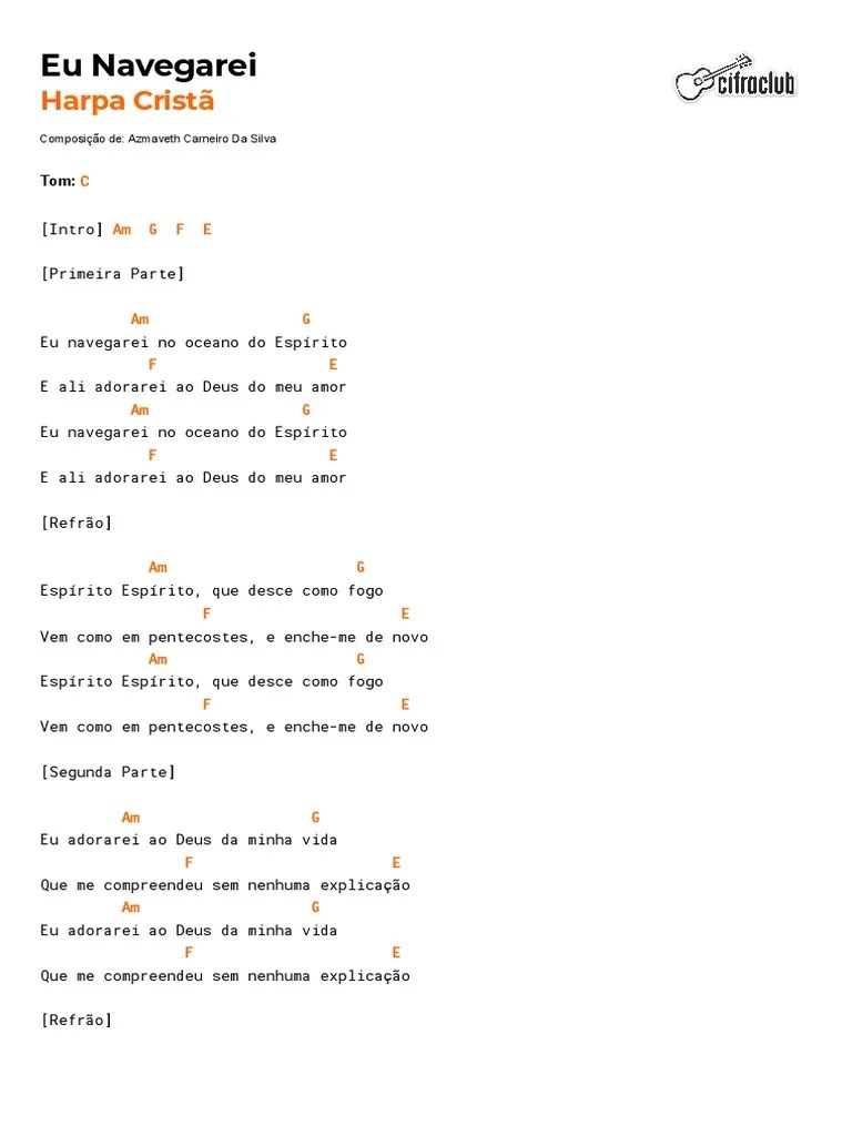 Cifra Club - Harpa Cristã - Eu Navegarei | PDF