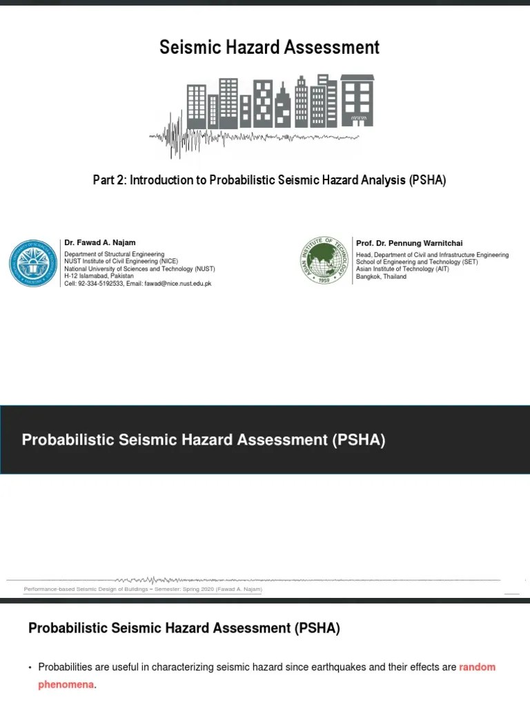6 Probabilistic Seismic Hazard Analysis PSHA | PDF | Earthquakes | Seismology
