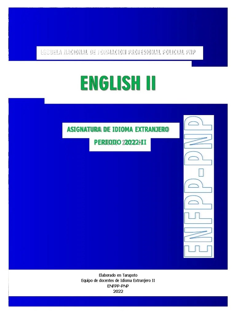 Syllabus - English II 2022-2023 | PDF | Consonant | Grammar