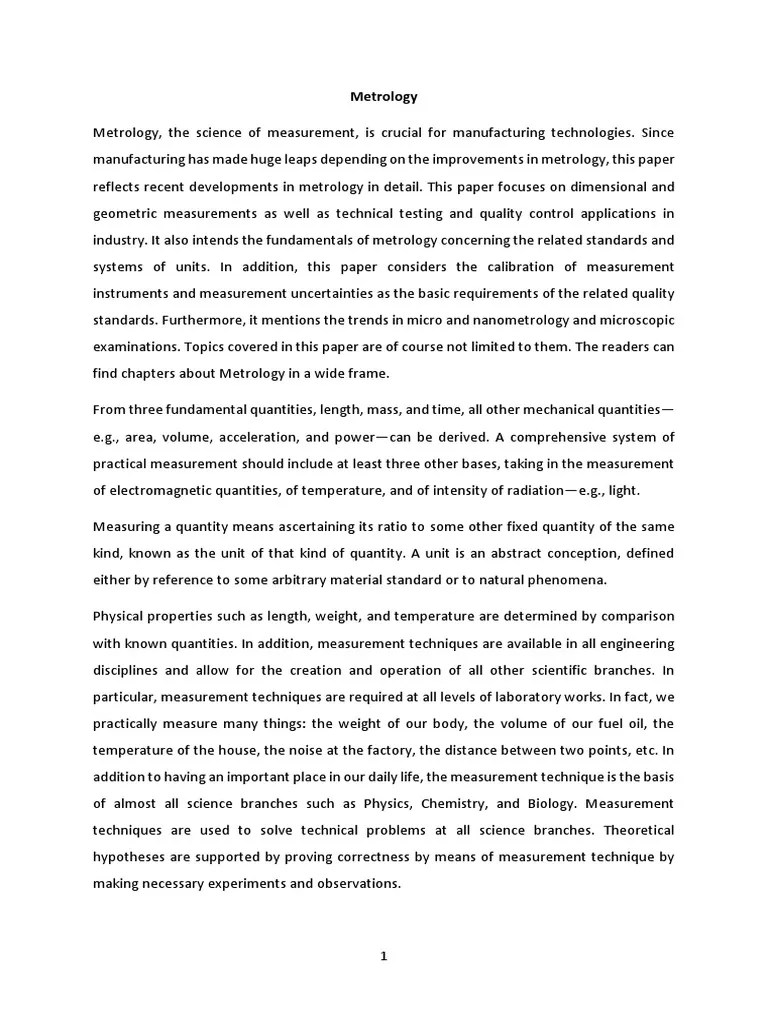 ME 212 - Metrology | Download Free PDF | Metrology | Measurement